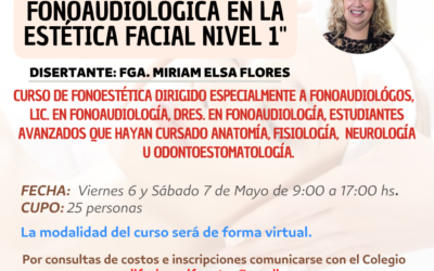 Curso “La actuación fonoaudiológica en la estética facial nivel 1”
