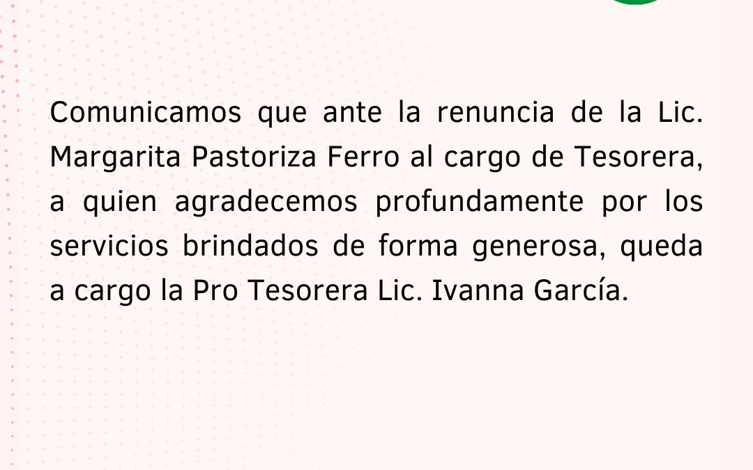 Comunicado Tesorería