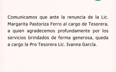 Comunicado Tesorería