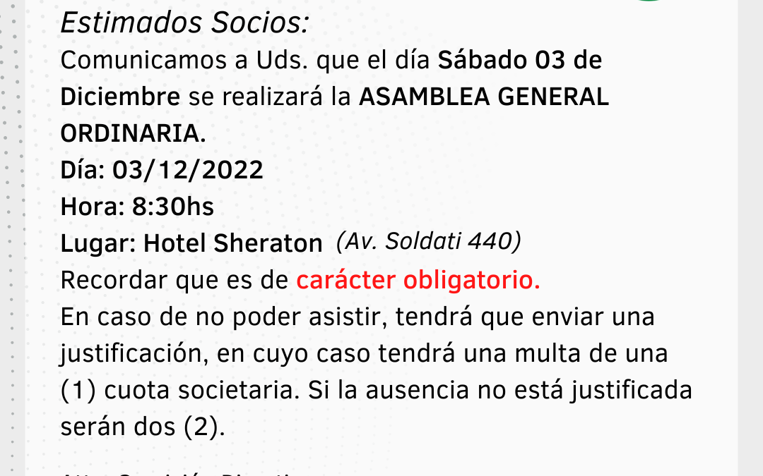 Asamblea General Ordinaria